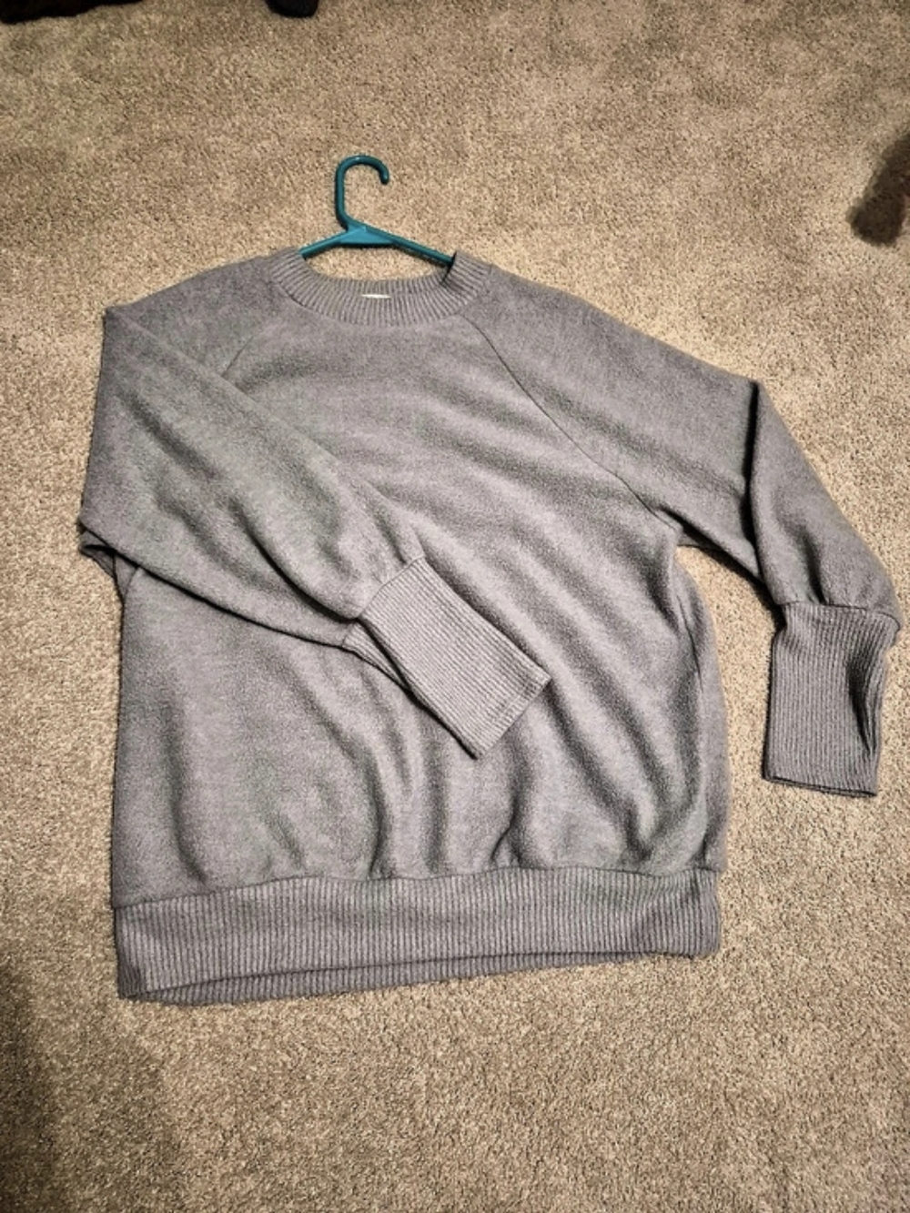 Homebody Fleece Gray Crewneck Sweater